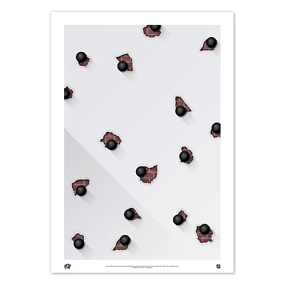 Columbus Blue Jackets 14" x 20" Minimalist Nationwide Arena Limited Edition Fine Art Print
