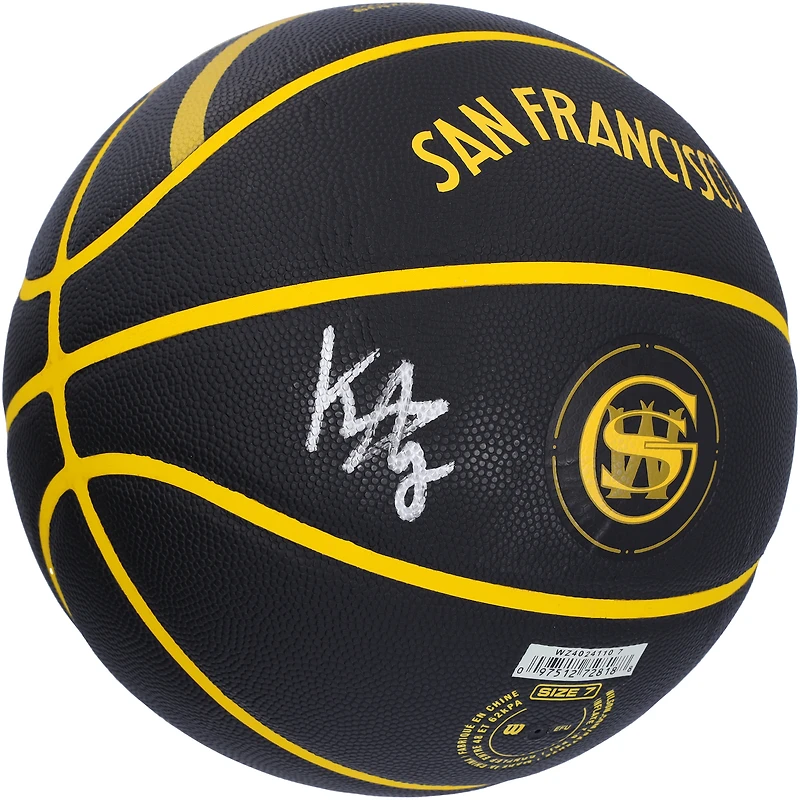 Jonathan Kuminga Golden State Warriors Autographed Wilson 2023-24 City Edition Collector's Basketball