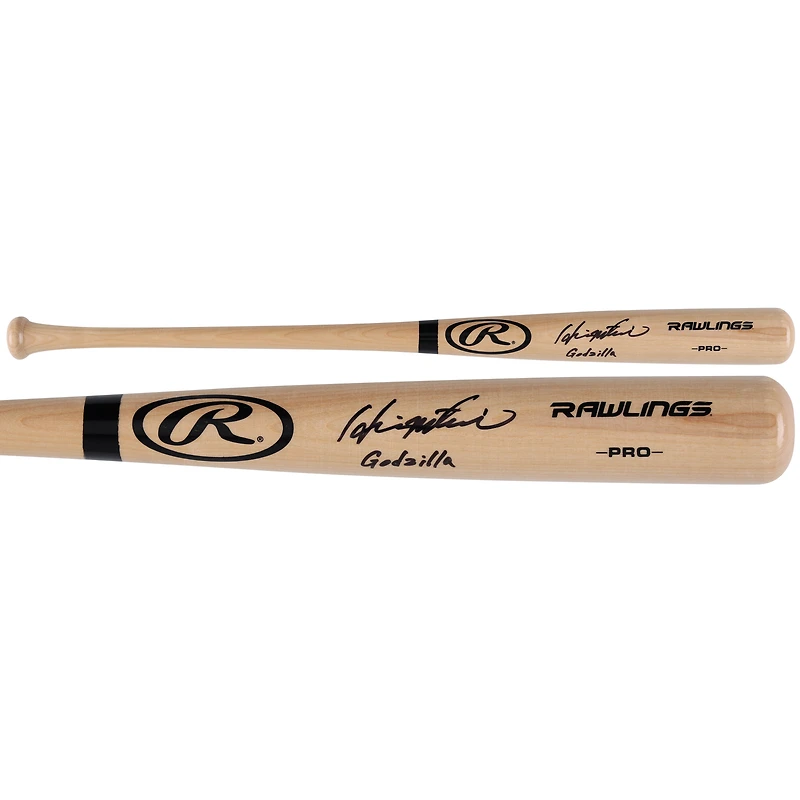 Hideki Matsui New York Yankees Autographed Rawlings Blonde Pro Model Bat with "Godzilla" Inscription