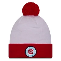 Men's New Era White Chicago Fire Jersey Hook Cuff Knit Hat with Pom