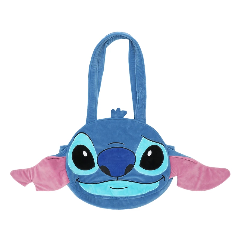 Lilo and Stitch Fuzzy 3D Plush Tote Bag With Drop Handle
