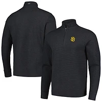 Men's Vineyard Vines Black San Diego Padres Saltwater Quarter-Zip Jacket