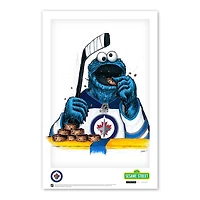 Cookie Monster  Winnipeg Jets 11" x 17" Sesame Street Poster Print