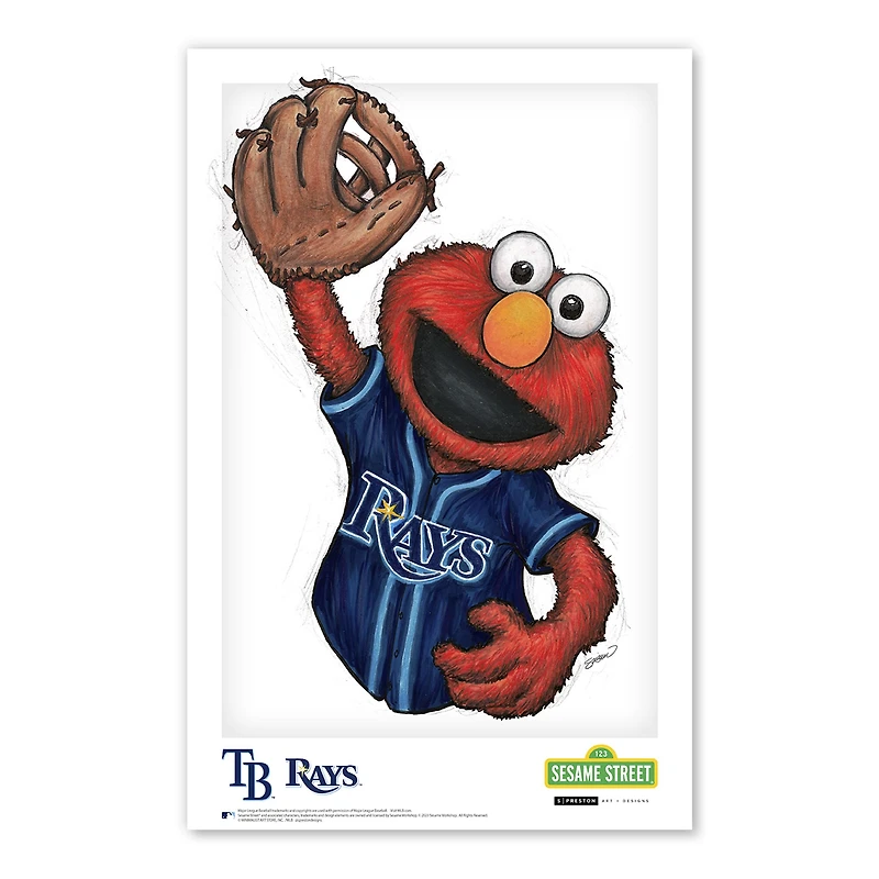 Elmo  Tampa Bay Rays 11" x 17" Sesame Street Poster Print