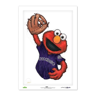 Elmo  Colorado Rockies 14" x 20" Sesame Street Limited Edition Fine Art Print
