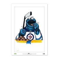 Cookie Monster  Winnipeg Jets 24" x 36" Sesame Street Limited Edition Fine Art Print