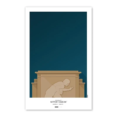 Cincinnati Bearcats Nippert Stadium 11" x 17" Minimalist Stadium Poster Print