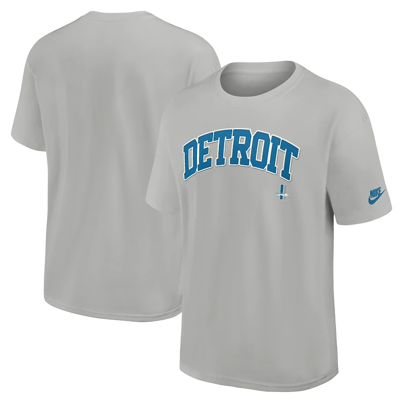 Men's Nike Gray Detroit Lions Rewind Statement Max90 T-Shirt