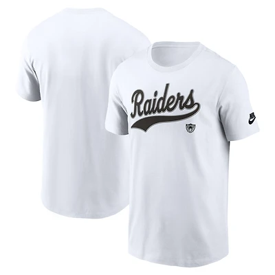 Men's Nike White Las Vegas Raiders Rewind Essential T-Shirt