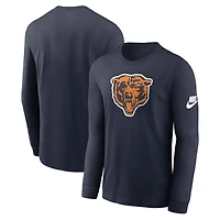 Men's Nike Navy Chicago Bears Rewind Essential Long Sleeve T-Shirt