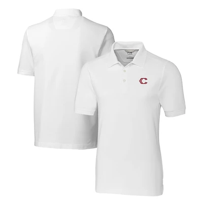 Men's Cutter & Buck White Cincinnati Reds City Connect Big & Tall Advantage Tri-Blend Pique Polo