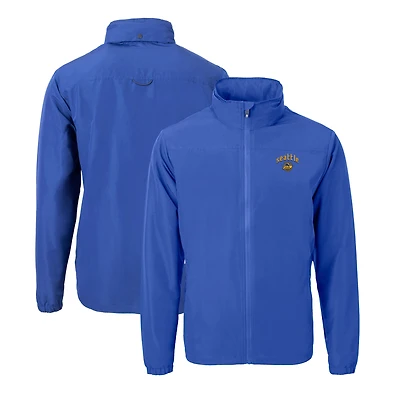 Men's Cutter & Buck Blue Seattle Mariners City Connect Big & Tall Charter Eco Recycled Full-Zip Jacket