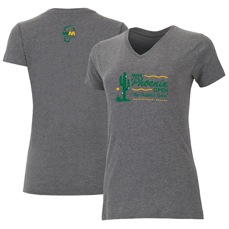 Women's Ahead Charcoal 2024 WM Phoenix Open Vista V-Neck T-Shirt