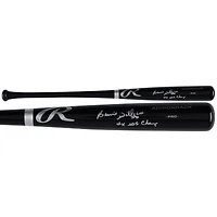 Bernie Williams New York Yankees Autographed Black Rawlings Pro Model Bat with "4x WS Champ" Inscription
