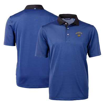 Men's Cutter & Buck  Blue Seattle Mariners City Connect Virtue Eco Pique Micro Stripe Recycled Polo