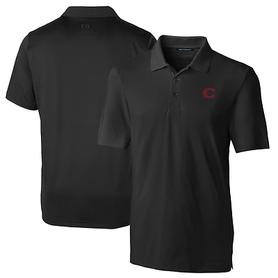 Men's Cutter & Buck  Black Cincinnati Reds City Connect Forge Stretch Polo
