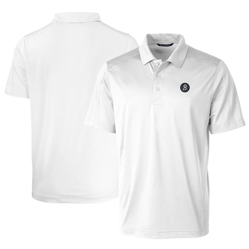 Men's Cutter & Buck  White Baltimore Orioles City Connect Prospect Textured Stretch Polo