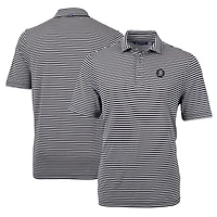 Men's Cutter & Buck  Black Baltimore Orioles City Connect Virtue Eco Pique Stripe Recycled Polo