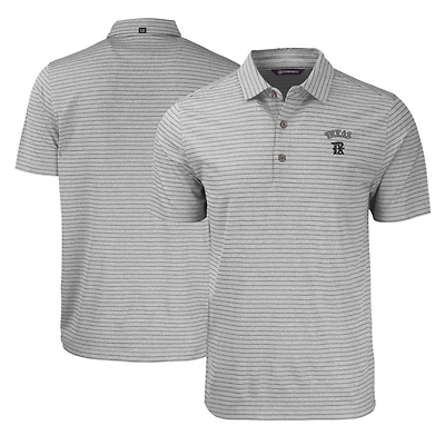 Men's Cutter & Buck Heather Gray Texas Rangers City Connect Forge Eco Heather Stripe Stretch Recycled Polo
