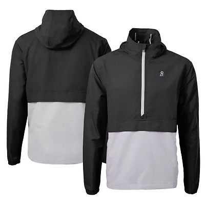 Men's Cutter & Buck Black/Gray Baltimore Orioles City Connect Charter Eco Recycled Half-Zip Anorak Jacket