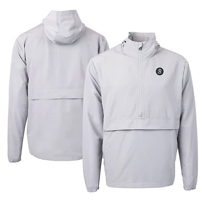 Men's Cutter & Buck Gray Baltimore Orioles City Connect Charter Eco Recycled Half-Zip Anorak Jacket