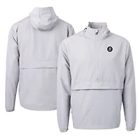 Men's Cutter & Buck Gray Baltimore Orioles City Connect Charter Eco Recycled Half-Zip Anorak Jacket