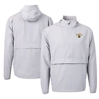 Men's Cutter & Buck Gray Seattle Mariners City Connect Charter Eco Recycled Half-Zip Anorak Jacket