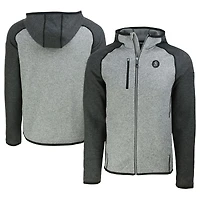 Men's Cutter & Buck  Heather Gray/Heather Charcoal Baltimore Orioles City Connect Mainsail Full-Zip Hoodie