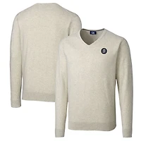 Men's Cutter & Buck  Oatmeal Baltimore Orioles City Connect Lakemont Tri-Blend V-Neck Pullover Sweater