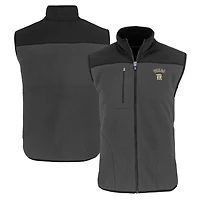 Men's Cutter & Buck Gray Texas Rangers City Connect Cascade Eco Sherpa Fleece Full-Zip Vest