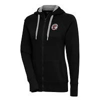 Women's Antigua Black Tampa Spartans Victory Full-Zip Hoodie