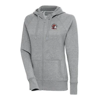 Women's Antigua Heather Gray Tampa Spartans Victory Full-Zip Hoodie