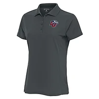 Women's Antigua Pewter Liberty Flames Legacy Pique Polo