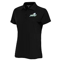 Women's Antigua Black Florida Gulf Coast Eagles Legacy Pique Polo