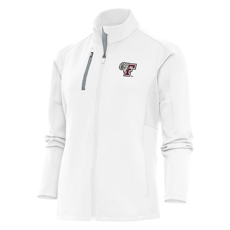 Women's Antigua White Fordham Rams Generation Full-Zip Jacket