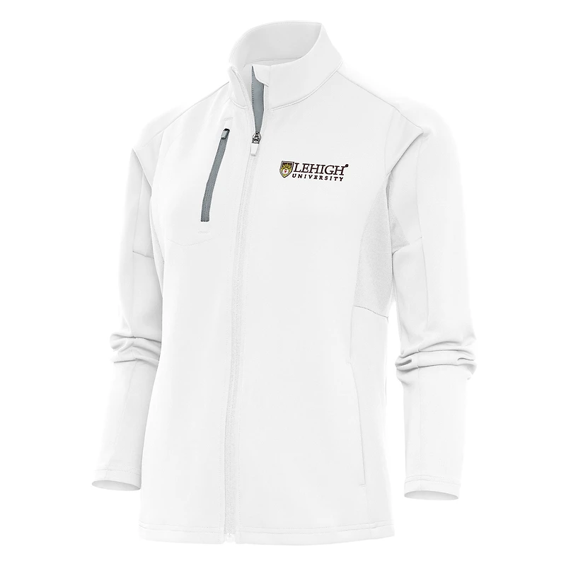 Women's Antigua White Lehigh Mountain Hawks Generation Full-Zip Jacket