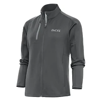 Women's Antigua Pewter Emory Eagles Generation Full-Zip Jacket