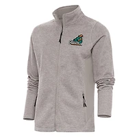Women's Antigua Oatmeal Coastal Carolina Chanticleers Course Full-Zip Jacket