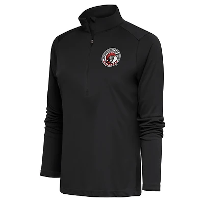 Women's Antigua Charcoal Tampa Spartans Tribute Half-Zip Pullover Top