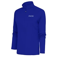 Women's Antigua Blue Emory Eagles Tribute Half-Zip Pullover Top