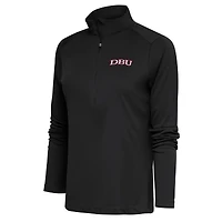 Women's Antigua Charcoal Dallas Baptist Patriots Tribute Half-Zip Pullover Top