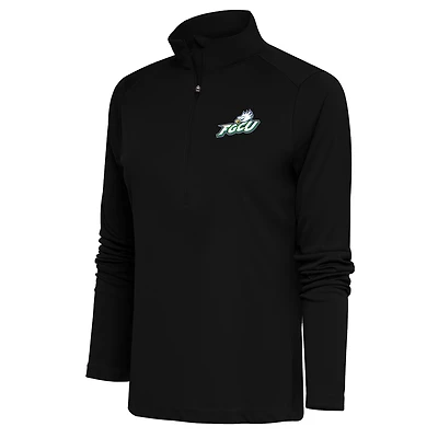 Women's Antigua Black Florida Gulf Coast Eagles Tribute Half-Zip Pullover Top