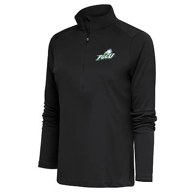 Women's Antigua Charcoal Florida Gulf Coast Eagles Tribute Half-Zip Pullover Top