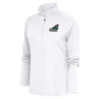 Women's Antigua White Coastal Carolina Chanticleers Tribute Half-Zip Pullover Top