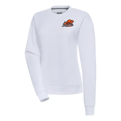 Women's Antigua Bucknell Bison Victory Crewneck Pullover Sweatshirt