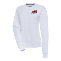 Women's Antigua Bucknell Bison Victory Crewneck Pullover Sweatshirt