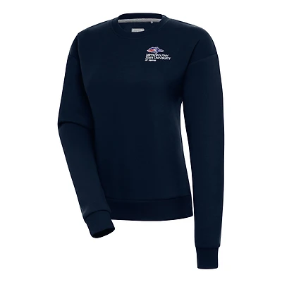 Women's Antigua Navy MSU Denver Roadrunners Victory Crewneck Pullover Sweatshirt