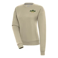 Women's Antigua Khaki San Francisco Dons Victory Crewneck Pullover Sweatshirt