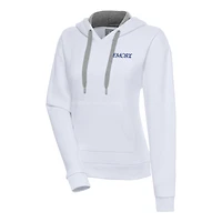 Women's Antigua White Emory Eagles Victory Pullover Hoodie