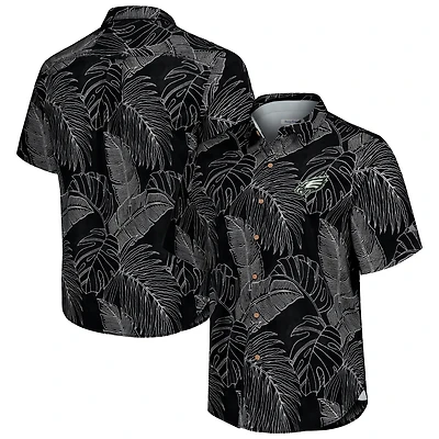 Men's Tommy Bahama Black Philadelphia Eagles Sport Vine Line Button-Down Shirt
